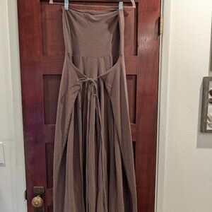 Small Mud Bohemian Folk Wrap Pants Light Weight Stretch Hemp Cotton Lycra Blend